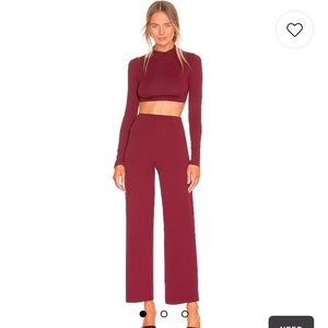 Elegant Burgundy Women's Jumpsuit